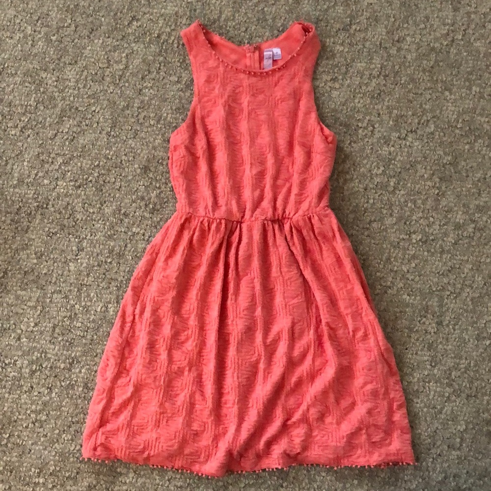 Salmon colored dress
